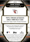 2024 Shane Bieber Topps Triple Threads JUMBO JERSEY AUTO 22/99 AUTOGRAPH RELIC #AJR-SB Cleveland Guardians