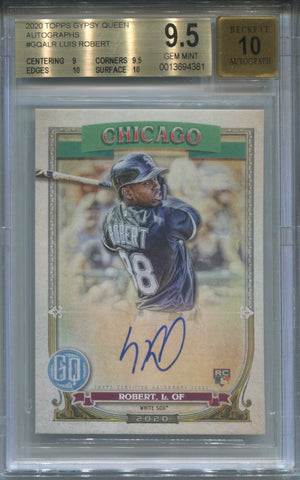 2020 Luis Robert Topps Gypsy Queen ROOKIE AUTO AUTOGRAPH RC BGS 9.5/10 #GQALR Chicago White Sox 4381