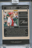 2025 Johnny Bench Panini Three and Two LEGENDARY AUTO 30/49 AUTOGRAPH #LS-JB Cincinnati Reds HOF