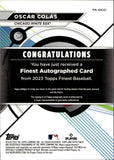 2023 Oscar Colás Topps Finest ROOKIE GREEN REFRACTOR AUTO 25/99 AUTOGRAPH #FA-OCO Chicago White Sox
