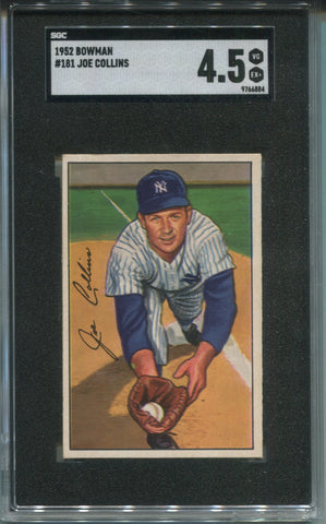 1952 Joe Collins Bowman SGC 4.5 #68 New York Yankees 6884