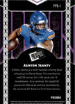 2024 Ashton Jeanty Leaf Press Pass AQUA SHIMMER PROMO ROOKIE RC #PPB-1 Las Vegas Raiders