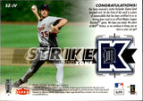 2007 Justin Verlander Fleer Ultra STRIKE ZONE MATERIALS JERSEY RELIC #SZ-JV Detroit Tigers