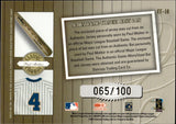 2011 Paul Molitor Donruss Classics CLASSIC COMBOS BAT JERSEY 065/100 RELIC #CC-10 Milwaukee Brewers HOF