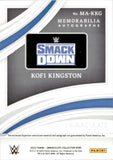 2022 Kofi Kingston Panini Immaculate Collection WWE SHIRT AUTO 78/99 AUTOGRAPH RELIC #MA-KKG Friday Night Smackdown