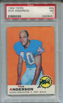 1969 Dick Anderson Topps ROOKIE RC PSA 7 #59 Miami Dolphins 8451