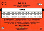 2024 Bo Nix Donruss Optic RATED ROOKIE RC 2014 RETRO SERIES #6 Denver Broncos
