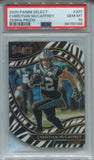 2020 Christian McCaffrey Panini Selct ZEBRA FIELD LEVEL PSA 10 #307 Carolina Panthers 0188