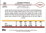 2024 Jayden Daniels Topps Chrome ROOKIE RC #201 Washington Commanders 4