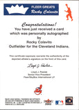 2002 Rocky Colavito Fleer Greats SP AUTO AUTOGRAPH #_ROCO Cleveland Indians