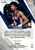 2023-24 Julius Erving Panini Phoenix WHITE ICE 065/125 Philadelphia 76ers HOF