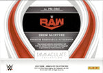 2023 Drew McIntyre Panini Immaculate WWE JUMBO SHIRT AUTO 90/99 AUTOGRAPH RELIC #PM-DMI Monday Night Raw