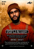 2025 Dave East Leaf Pop Century ORANGE SCOPE 3/3 AUTOGRAPH #BA-DE1 Black Rose