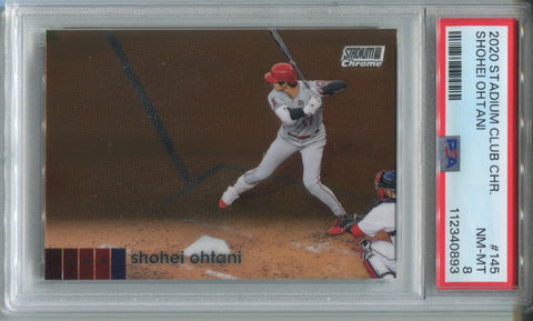 2020 Shohei Ohtani Topps Stadium Club Chrome SP PSA 8 #145 Anaheim Angels 0893
