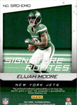 2021 Elijah Moore Panini Playbook SIGNATURE ROUTES JERSEY AUTO 014/199 AUTOGRAPH RELIC #SRO-EMO New York Jets