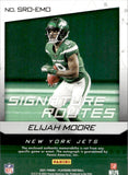 2021 Elijah Moore Panini Playbook SIGNATURE ROUTES JERSEY AUTO 014/199 AUTOGRAPH RELIC #SRO-EMO New York Jets