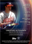 2025 Greg Maddux Topps Finest BLACK REFRACTOR CREATORS AUTO 02/10 AUTOGRAPH #CAV-GM Atlanta Braves HOF