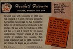 1955 Herschel Freeman Bowman ROOKIE RC #290 Boston Red Sox BV $20