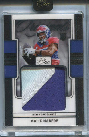 2024 Malik Nabers Panini One ROOKIE ORIGINALS JUMBO PATCH 92/99 RELIC RC #OOP-MNS New York Giants