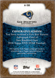 2010 Sam Bradford Topps Five Star ROOKIE AUTO AUTOGRAPH RC #A-SB St. Louis Rams