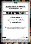 2023 Gunnar Henderson Topps Transcendent VIP ROOKIE AUTO 09/23 AUTOGRAPH RC #VIPA-GH Baltimore Orioles