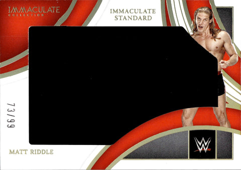 2022 Matt Riddle Panini Immaculate WWE IMMACULATE STANDARD JUMBO SHIRT 73/99 RELIC #IS-RDL Monday Night Raw