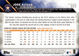 2016 Jose Altuve Topps Series 1 SP VARIATION #317 Houston Astros
