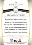 2012 David DeCastro Topps Platinum ROOKIE RC AUTO AUTOGRAPH #160 Pittsburgh Steelers
