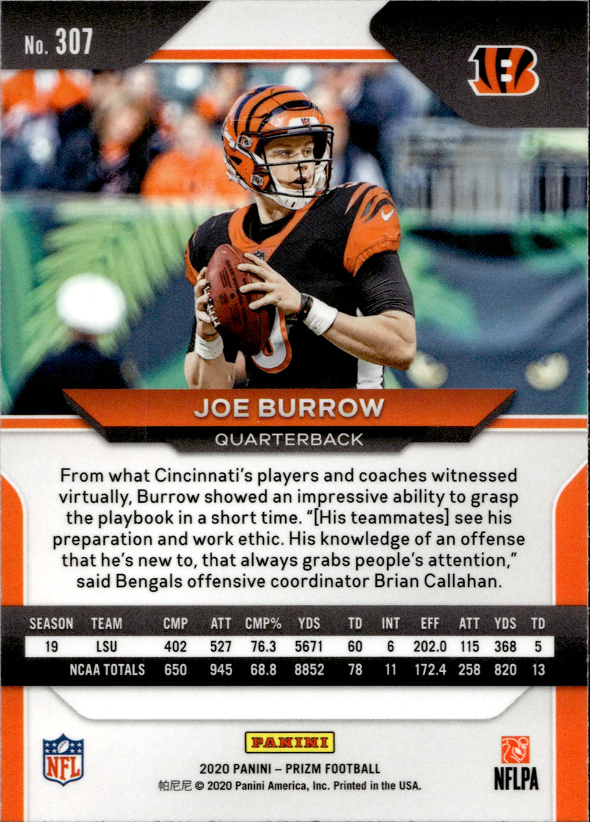 2020 Panini Prizm Football, Joe Burrow #307, (r)