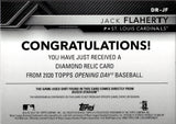 2020 Jack Flaherty Topps Opening Day DIAMOND RELIC BALLPARK DIRT #DR-JF St. Louis Cardinals