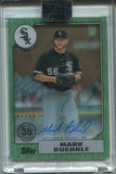 2022 Mark Buehrle Topps Clearly Authentic GREEN 1987 DESIGN AUTO 09/99 AUTOGRAPH #87TBA-MB Chicago White Sox