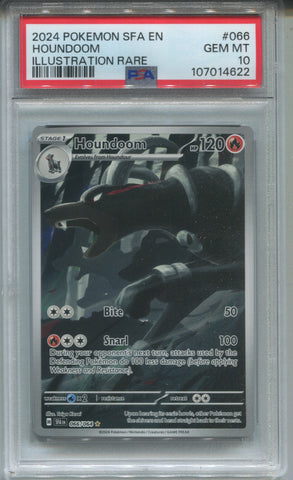 2024 Houndoom Pokemon Shrouded Fable ENGLISH ILLUSTRATION RARE PSA 10 #066 4622