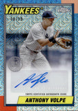 2025 Anthony Volpe Topps Series 1 MOJO REFRACTOR 1990 CHROME SILVER PACK AUTO 08/99 AUTOGRAPH #90CA-AV New York Yankees