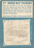 1961 Green Bay Packers Topps Team Card #47