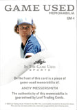 2025 Andy Messersmith Leaf In the Game Used RED FOIL JERSEY 2/4 RELIC #GM-4 Atlanta Braves