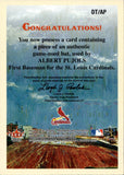 2005 Albert Pujols Fleer Diamond Tribute BAT RELIC #DT/AP St. Louis Cardinals