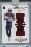 2025 TreVeyon Henderson Panini Flawless RUBY RED ROOKIE 06/25 #23 New England Patriots