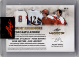 2023 Alexander Ovechkin Peter Bondra Mike Gartner Rob Langway Leaf Ultimate Hockey PURPLE FOIL MOUNT RUSHMORE QUAD JERSEY 03/10 RELIC #MR-16 Washington Capitals