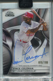 2025 Vince Coleman Topps Chrome Black REFRACTOR AUTO 015/199 AUTOGRAPH #CBA-VC St. Louis Cardinals