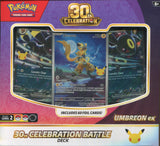 Pokemon 30th Celebration Espeon ex Or Umbreon ex, 6 Battle Deck Case