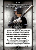 2023 Jacob Gonzalez Leaf Trinity STEEL AUTO 5/5 AUTOGRAPH #S-JG1 Chicago White Sox