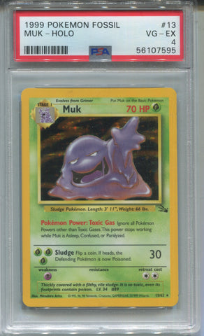1999 Muk Pokemon Fossil HOLO PSA 4 #13 7595
