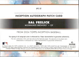 2024 Sal Frelick Topps Inception ROOKIE PATCH AUTO 123/200 AUTOGRAPH RELIC #APC-SF Milwaukee Brewers