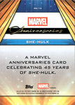 2025 She-Hulk Topps Chrome Marvel GOLD WAVE REFRACTOR 33/50 MARVEL ANNIVERSARIES #MA-14