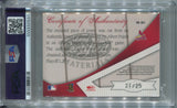 2004 Albert Pujols Leaf Certified Materials FABRIC OF THE GAME AWARD JERSEY 21/25 RELIC PSA 8 #FG151 St. Louis Cardinals 2531