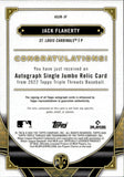 2022 Jack Flaherty Topps Triple Threads GOLD JUMBO AUTO 13/25 AUTOGRAPH RELIC #ASJR-JF St. Louis Cardinals