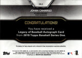 2019 Johan Camargo Topps LEGACY OF BASEBALL AUTO AUTOGRAPH #LBA-JC Atlanta Braves