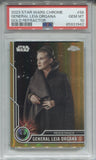 2023 General Leia Organa Topps Star Wars Chrome GOLD REFRACTOR 46/50 PSA 10 #56 1942
