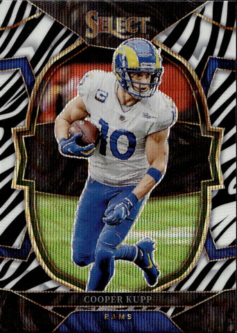 2022 Cooper Kupp Panini Select SP ZEBRA PRINT CONCOURSE #8 Los Angeles Rams