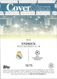 2024-25 Endrick Topps UEFA Club Competitions ROOKIE ICY BLUE COVER STARS 16/75 #CS-13 Real Madrid FC